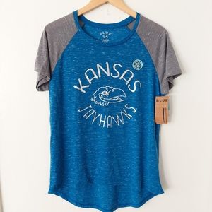 NWT Kansas Jayhawks Soft Burnout Foil T-Shirt Size XL
